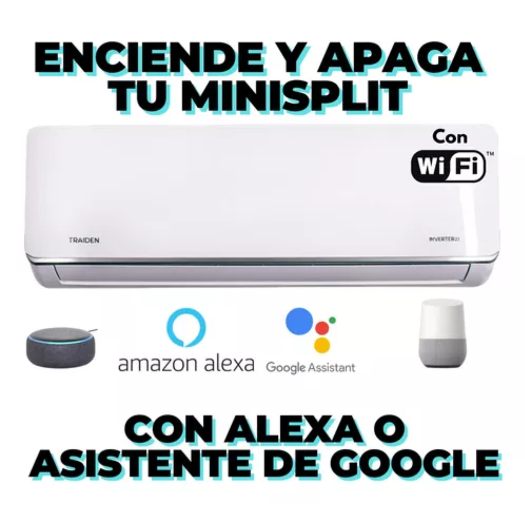 Minisplit Traiden Inverter 18K BTU 220V Solo Frío Con Wifi