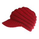 Gorro De Punto Cálido Con Visera Para Cola De Caballo C.C.