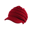 Gorro De Punto Cálido Con Visera Para Cola De Caballo C.C.