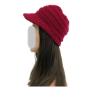 Gorro De Punto Cálido Con Visera Para Cola De Caballo C.C.