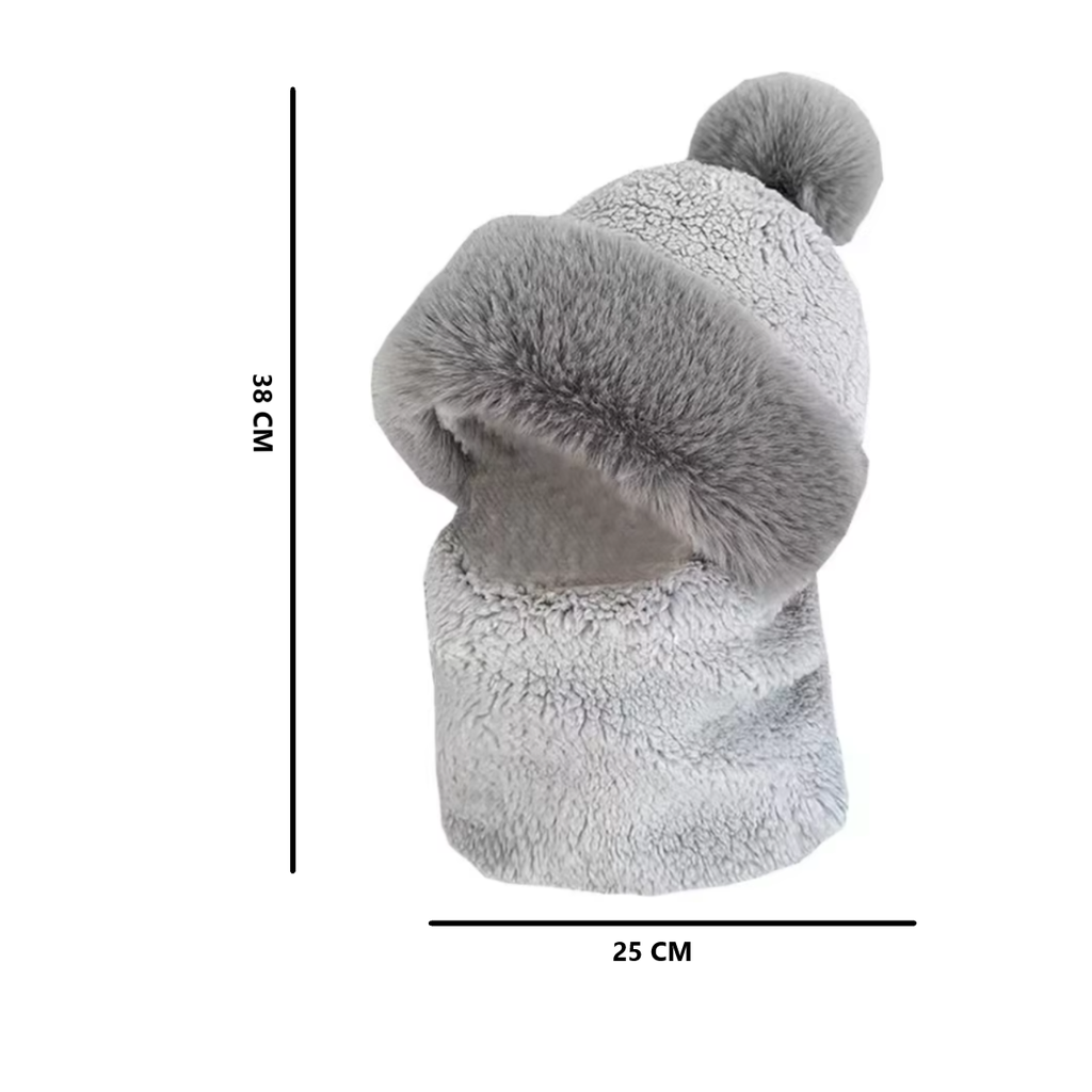 Conjunto Bufanda De Invierno Con Capucha Para Mujer