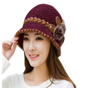 Gorro Boina Vicera Dama Tejido Suave Moda Flor!
