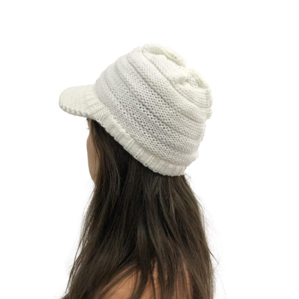 Gorro De Lana Con Punto Para Cola De Caballo