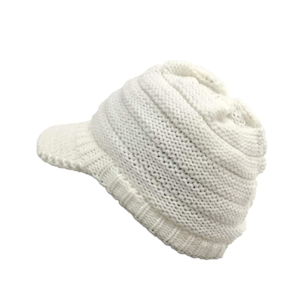 Gorro De Lana Con Punto Para Cola De Caballo