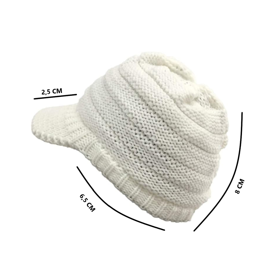Gorro De Lana Con Punto Para Cola De Caballo