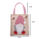 Bolsa De Regalo Navideña Decorativa Gnomo Notas Musicales