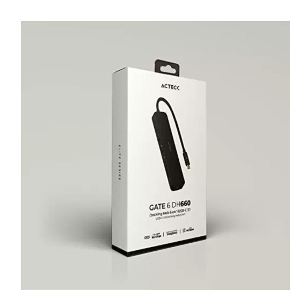 Hub Usb C 6 En 1 Gate 6 Dh660 4k Hdmi + 1xusb Drop