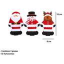 Porta Cubiertos Mono De Nieve Navideño Para Cenas