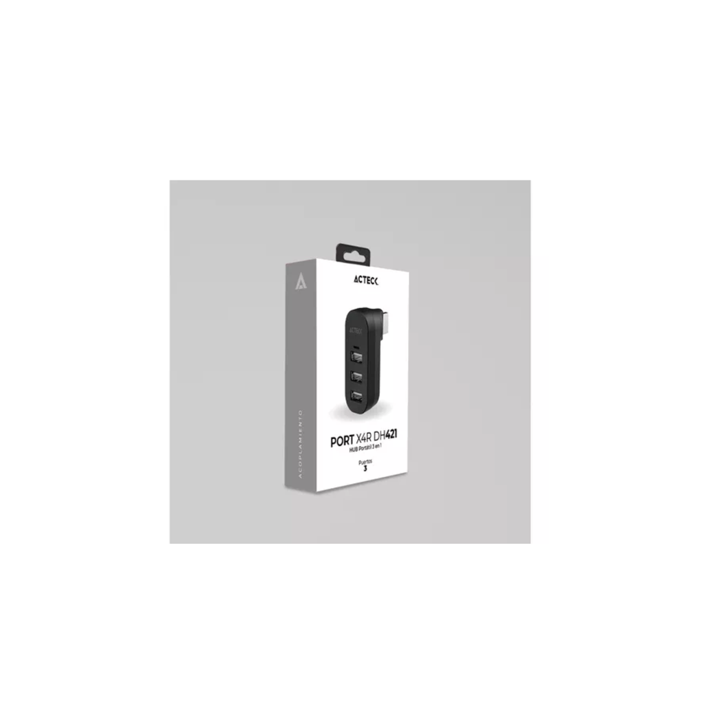 Hub Acteck Usb A 3 En 1 Port X4r Dh421 3 Puertos 2.0 Drop