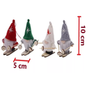 Gnomos Con Skies Adornos Colgantes Árbol De Navidad 4 Piezas