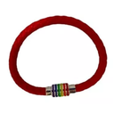 Pulsera Orgullo Lgbt Cierre Con Iman Rojo Trenzada