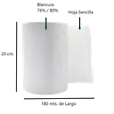 Toalla En Rollo Elite Blanca HS 6/180 5971Drop