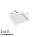 Charola Plato Mod. 066 Cuadrada 50 Piezas Drop