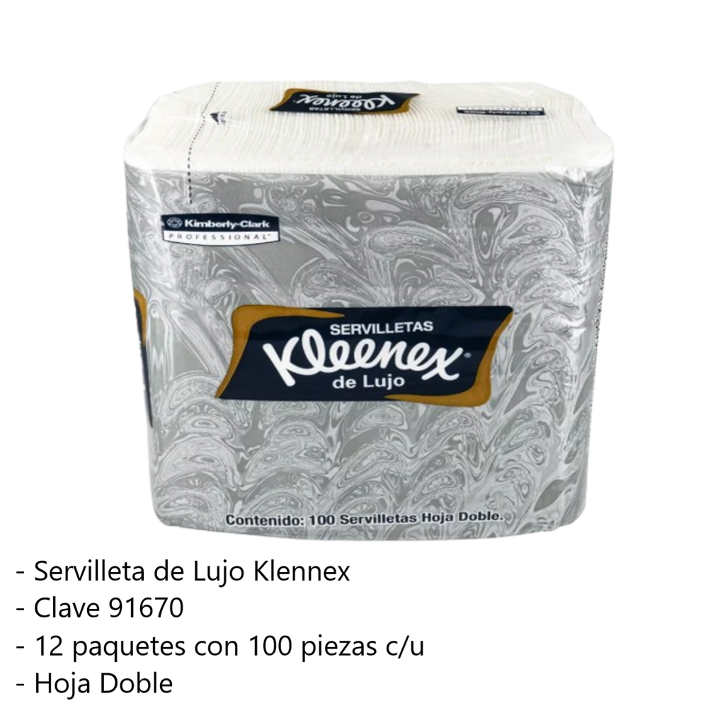 Servilleta De Lujo HD Kleenex 12/100  91670 Drop