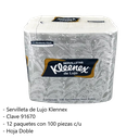 Servilleta De Lujo HD Kleenex 12/100  91670 Drop