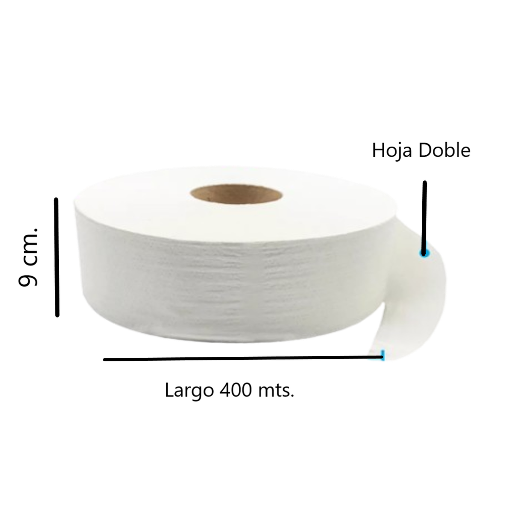 Higiénico Elite Jumbo 6/400 Mts. 9 Cm HD 8064 Drop