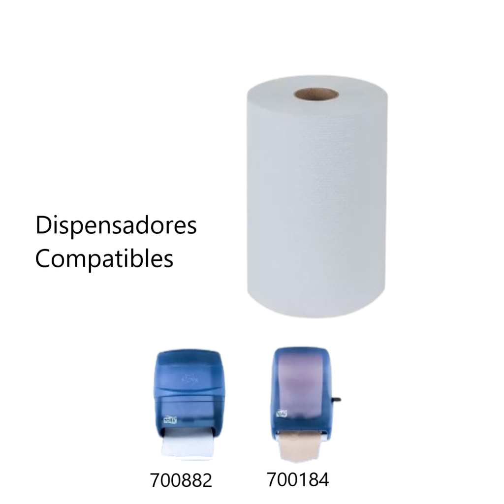 Toalla Rollo Tork Estándar Univ. HS 6/180 mts. 700160 Drop