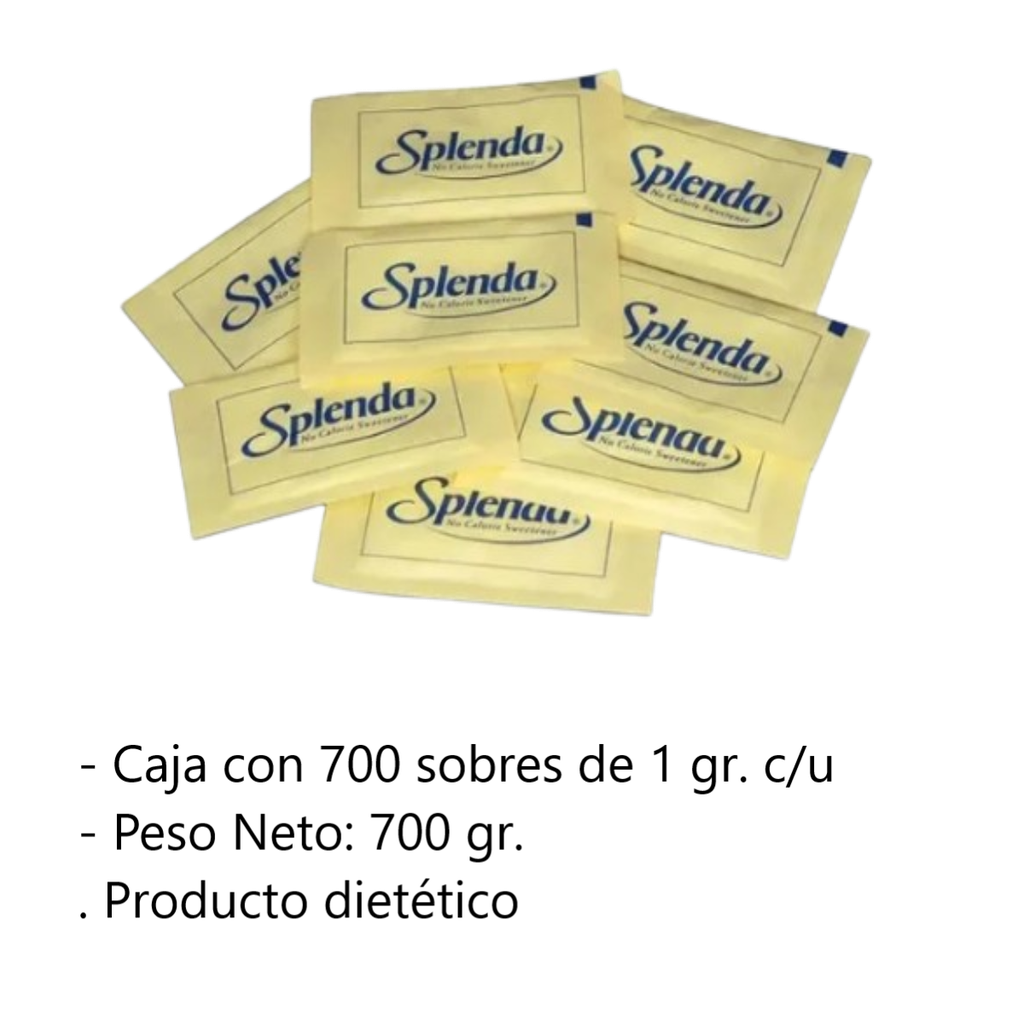 Edulcorante Splenda 700 Sobres De 1 Gr. c/u Drop