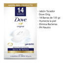 Jabón En Barra Dove Original 14 Pzas. de 135 g c/u Drop
