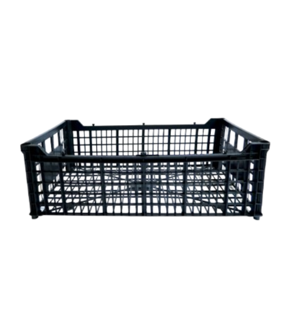 10 Cajas De Plástico Negra Capacidad De 25 Kilos Por Pieza
