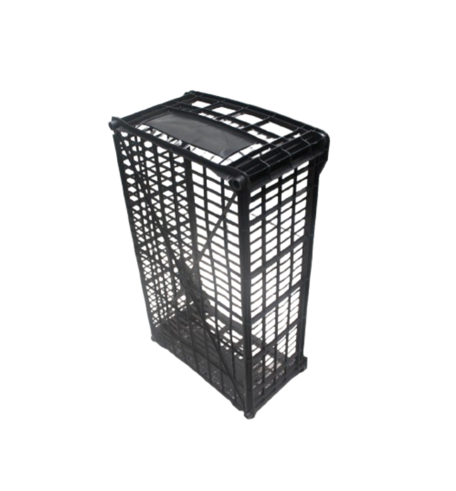 10 Cajas De Plástico Negra Capacidad De 25 Kilos Por Pieza