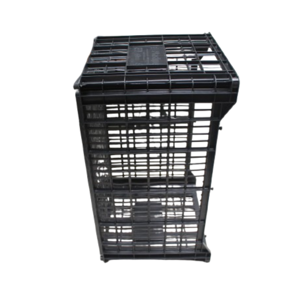 Caja De Plástico Negra Capacidad De 25 Kilos Reciclada CJA-1
