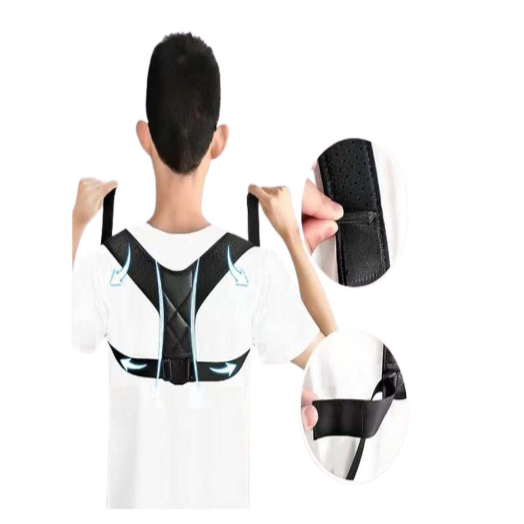 Corrector De Postura, Auto Ajustable Unisex Negro!