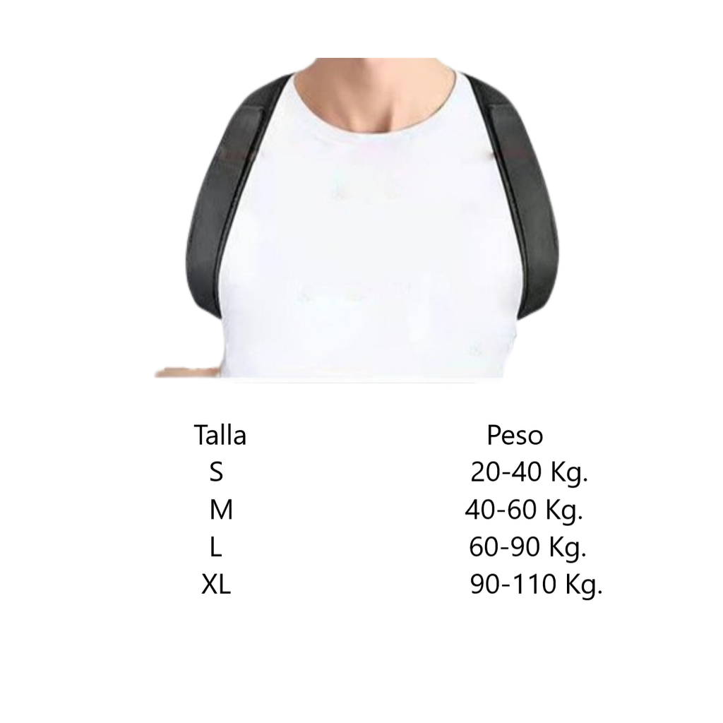Corrector De Postura, Auto Ajustable Unisex Negro!