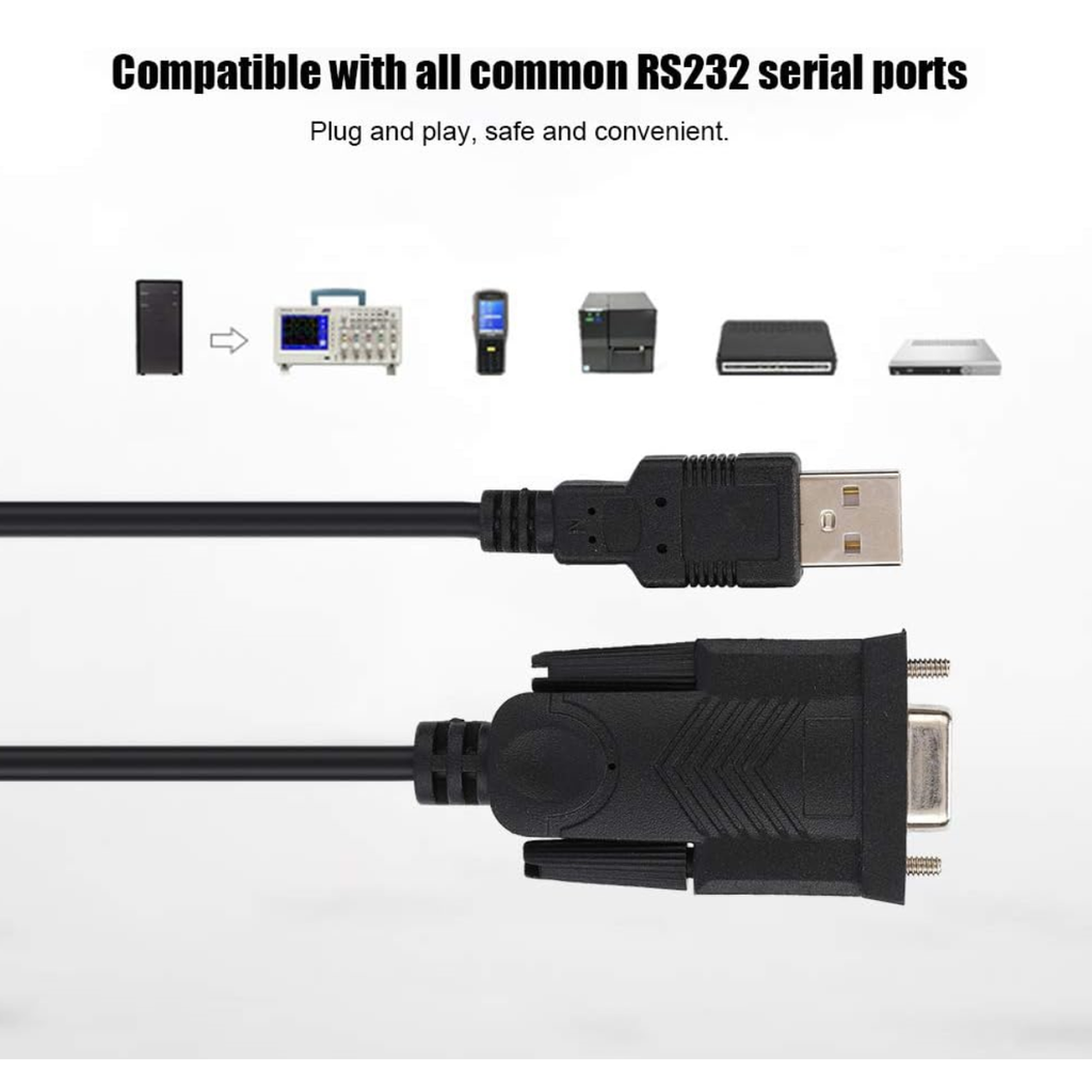 Cable Convertidor Usb 2.0 A Serial Db9 1.8m Drop