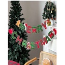 Banner Merry Christmas A Cuadros