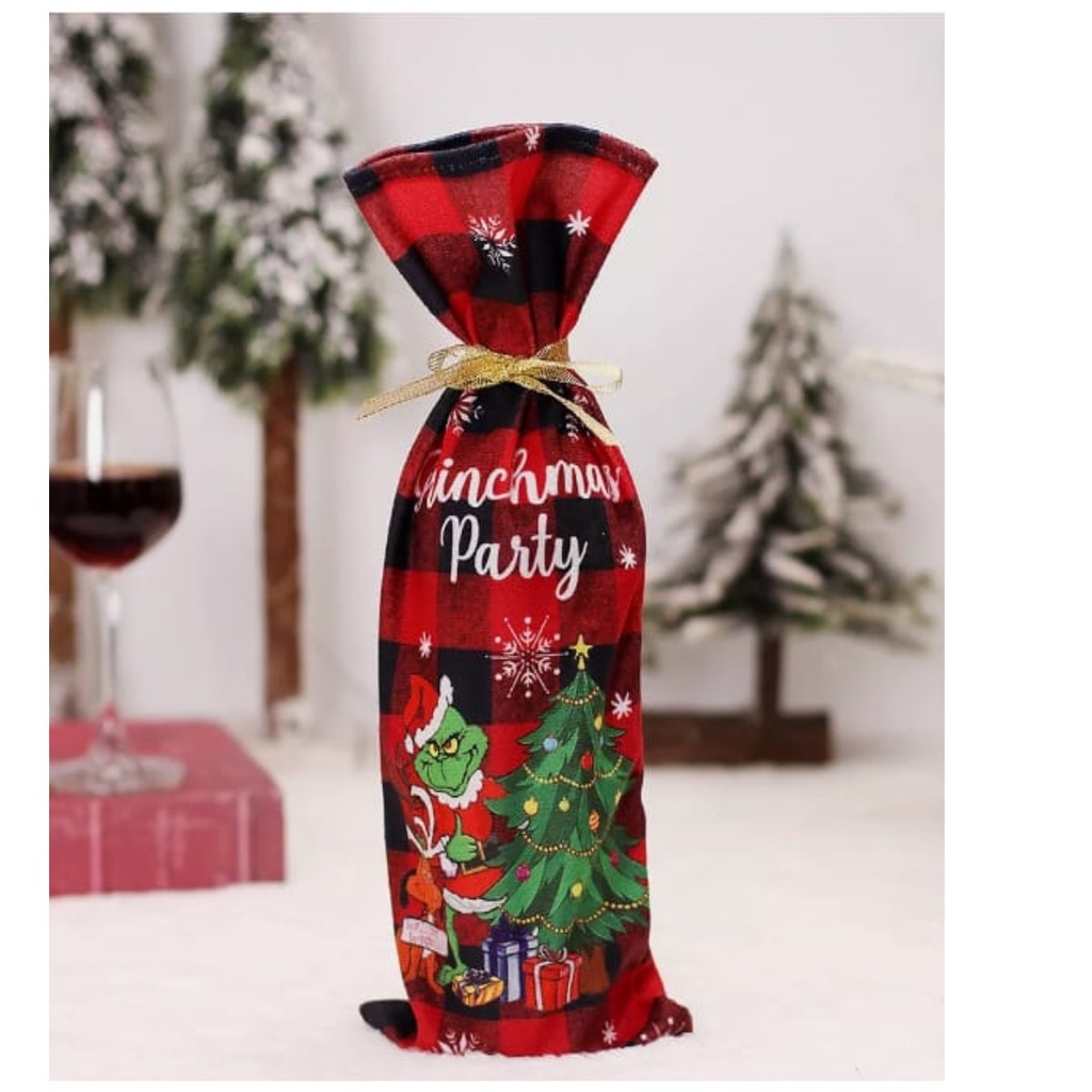 Funda Para Botella De Vino Grinch Cuadros