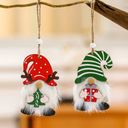 Gnomo De Madera Colgante Para Navidad 2 Piezas