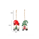 Gnomo De Madera Colgante Para Navidad 2 Piezas