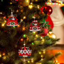 Colgante De Gnomos En Carritos Navideños De Madera 3 Piezas