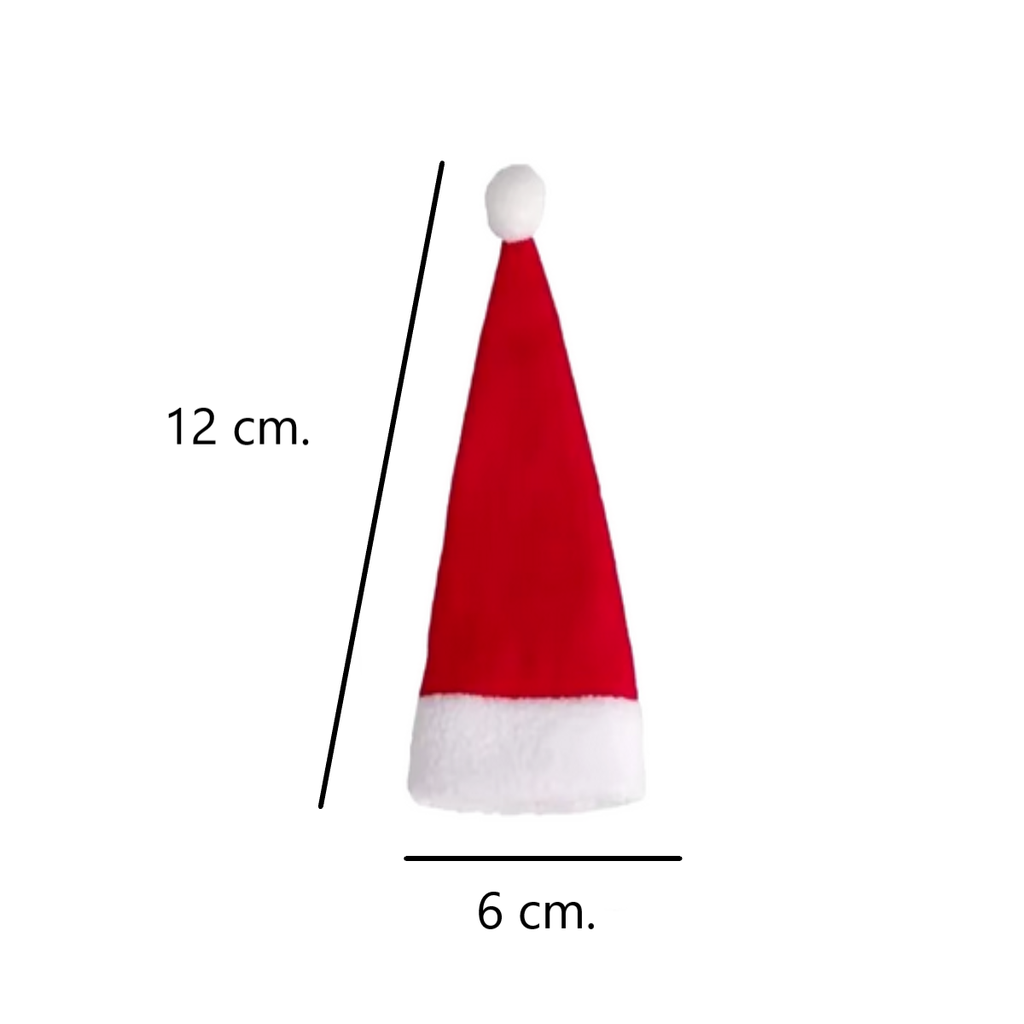 Gorritos Santa Navideño Porta Cubiertos C/10 Pzas.