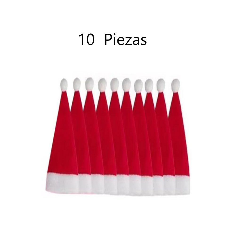 Gorritos Santa Navideño Porta Cubiertos C/10 Pzas.