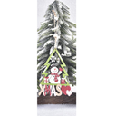 Pino De Madera Colgante Adorno Para Navidad Muñeco De Nieve
