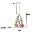 Pino De Madera Colgante Adorno Para Navidad Muñeco De Nieve