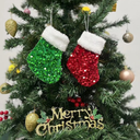 Mini Bota De Navidad Colgante 2 Piezas Adorno Para Árbol