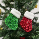Mini Bota De Navidad Colgante 2 Piezas Adorno Para Árbol