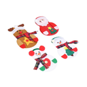 Porta Cubiertos Navideños Para Cenas 4 Piezas Reno, Santa, Muñeco Nieve