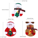 Porta Cubiertos Navideños Para Cenas 4 Piezas Reno, Santa, Muñeco Nieve