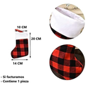Mini Bota Navideña Adorno Para Tu Navidad Cuadros Rojos Y Negro