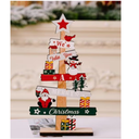Pino De Madera Para Escritorio Adorno Navideño Santa