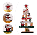 Pino De Madera Para Escritorio Adorno Navideño Santa