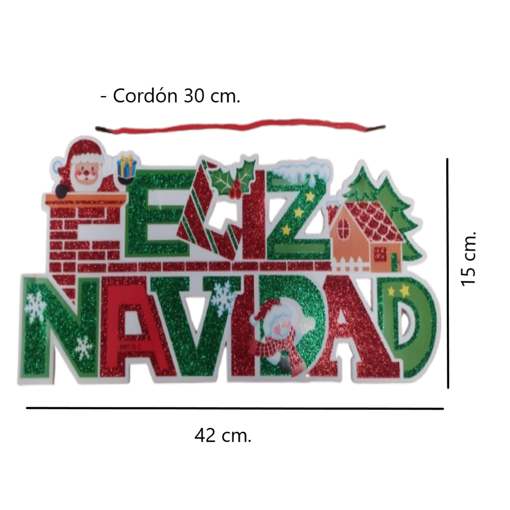 Colgante Para Puerta Feliz Navidad Drop