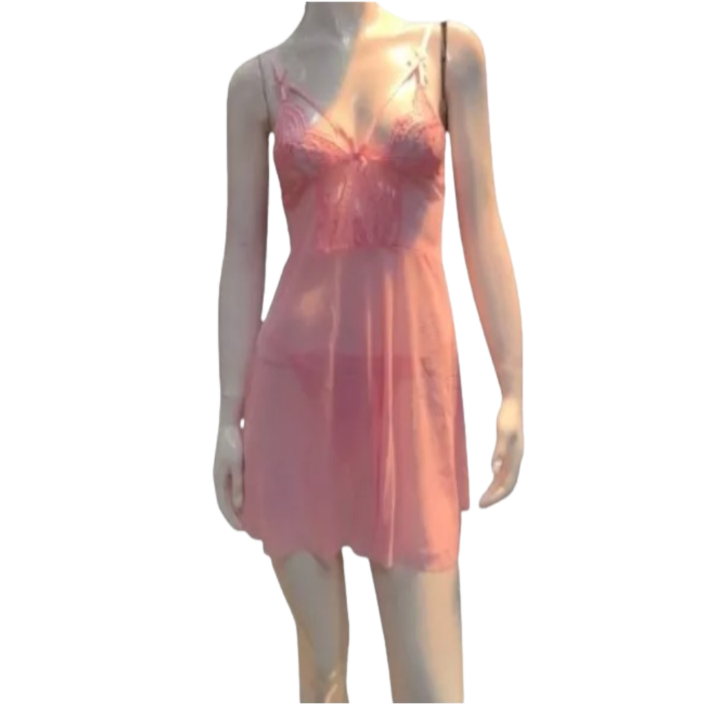 Baby Doll Lencería Sexy Camisón Y Tanga Rosa!!!