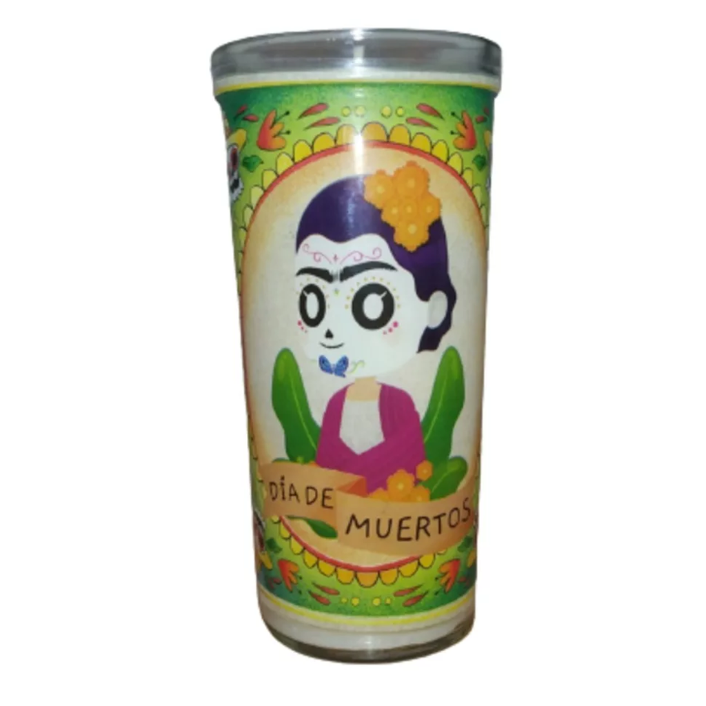 Veladora Dia De Muertos Frida Kahlo