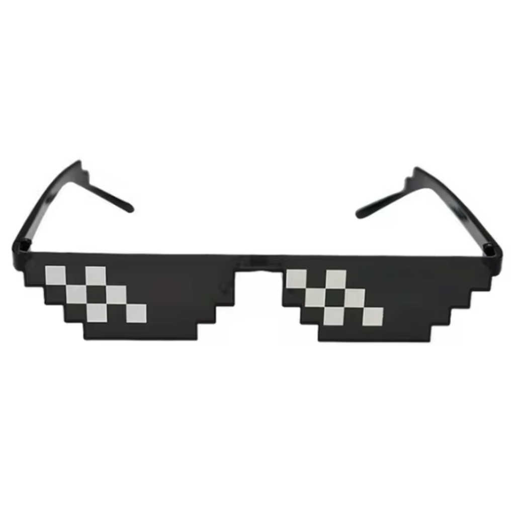 Lentes De Sol Thug Life Pixeles 8 Bit ! Negro