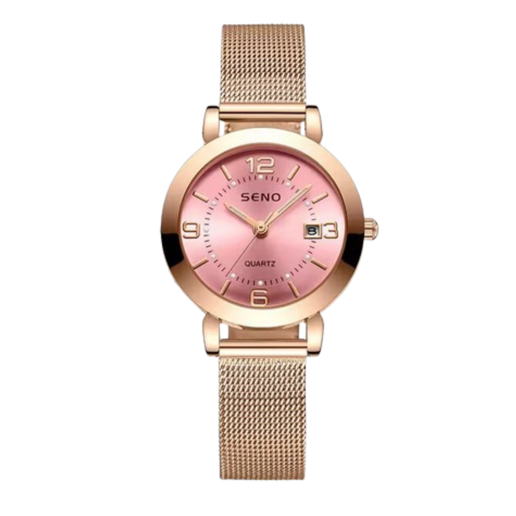 Reloj De Cuarzo Seno Correa De Malla Para Mujer